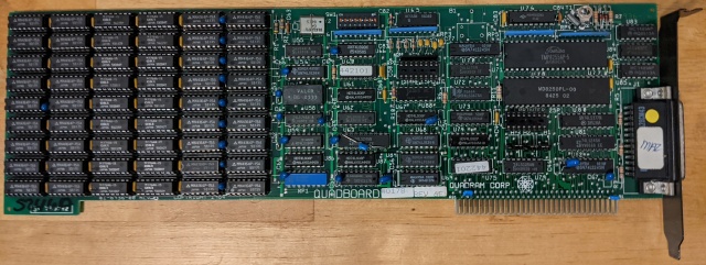 Quadboard Quadram 1984 top - original battery removed